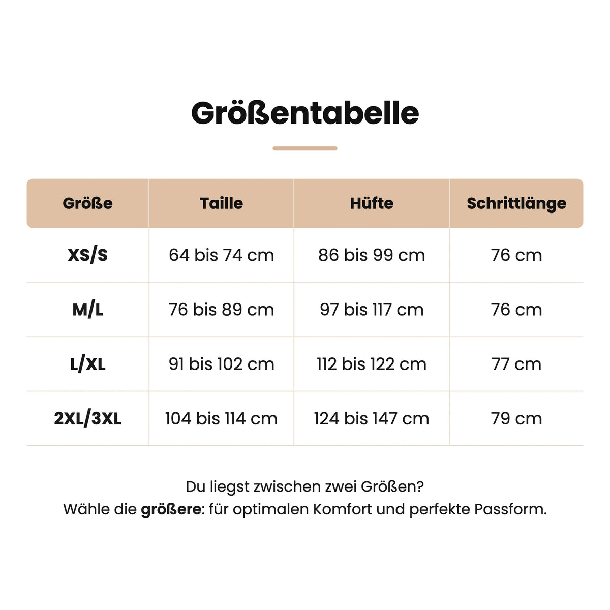 Body Dream Strumpfhose Größentabelle